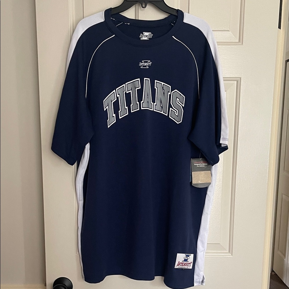 Intensity Tennessee Titans Navy and White Men's Athletic Jersey Size XLarge